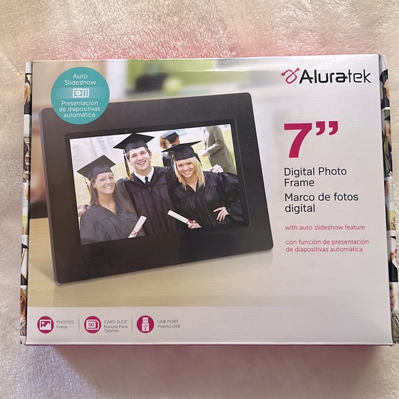 ALURATEK Other - NWT 📷🎞️ALURATEK 7” DIGITAL PHOTO FRAME AUTO SLIDESHOW USB PORT & SD CARD SLOT